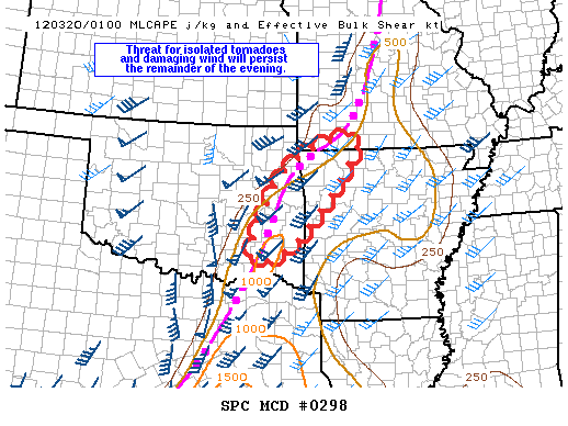 Mesoscale Discussion 298