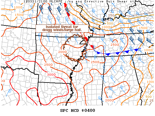 Mesoscale Discussion 400
