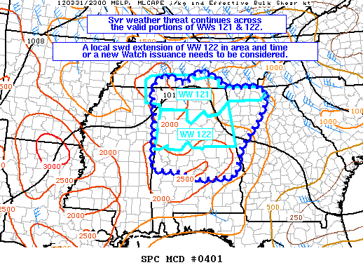 Mesoscale Discussion 401