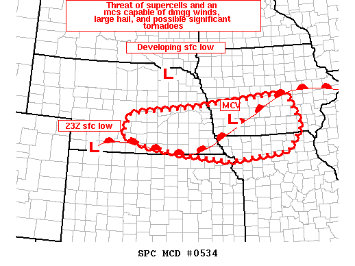Mesoscale Discussion 534