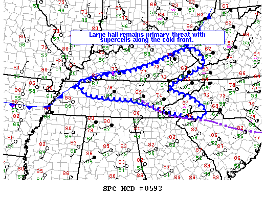 Mesoscale Discussion 593
