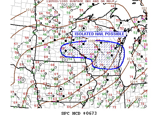 Mesoscale Discussion 673