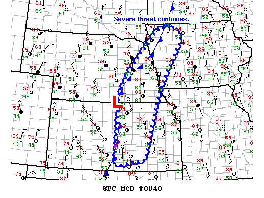 Mesoscale Discussion 840