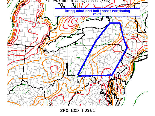 Mesoscale Discussion 961