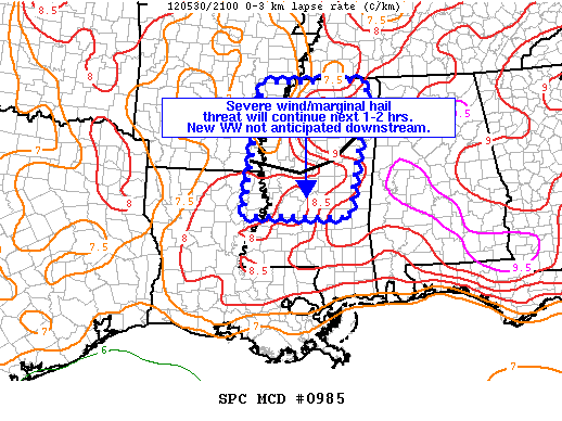 Mesoscale Discussion 985