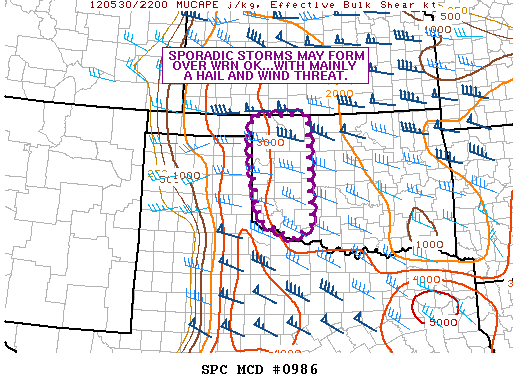 Mesoscale Discussion 986