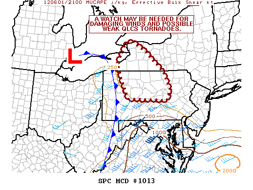 Mesoscale Discussion 1013
