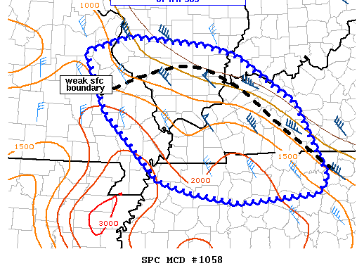 Mesoscale Discussion 1058