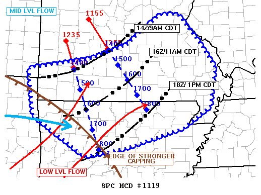 Mesoscale Discussion 1119