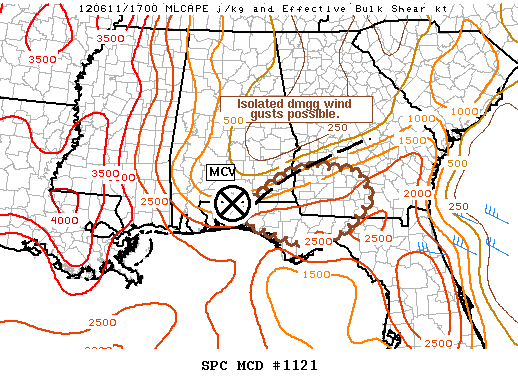 Mesoscale Discussion 1121