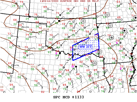 Mesoscale Discussion 1133