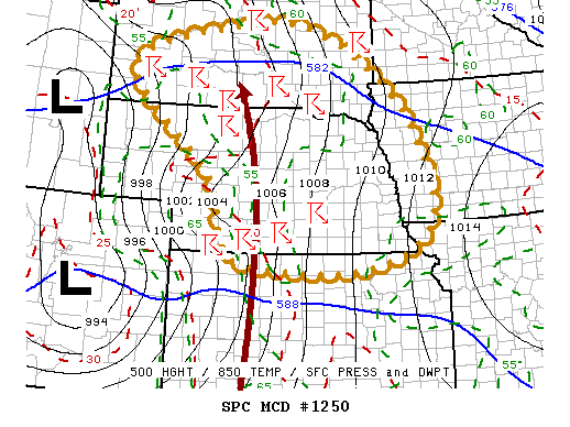 Mesoscale Discussion 1250
