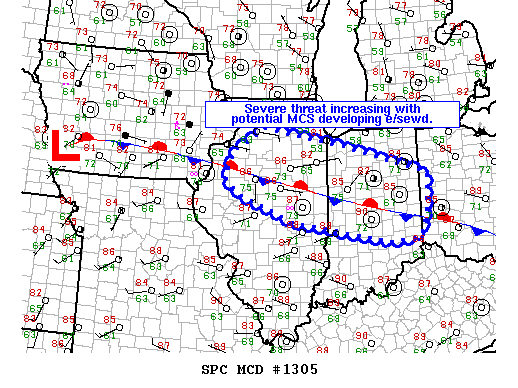 Mesoscale Discussion 1305