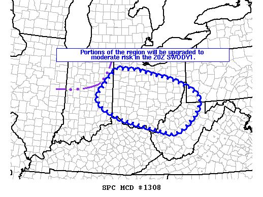 Mesoscale Discussion 1308