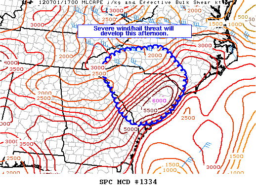 Mesoscale Discussion 1334
