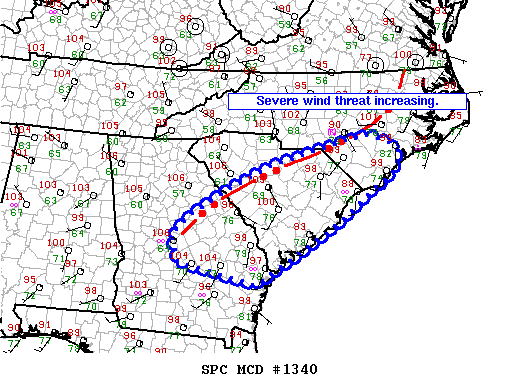 Mesoscale Discussion 1340
