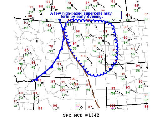 Mesoscale Discussion 1342
