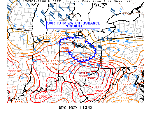 Mesoscale Discussion 1343