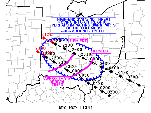 Mesoscale Discussion 1344