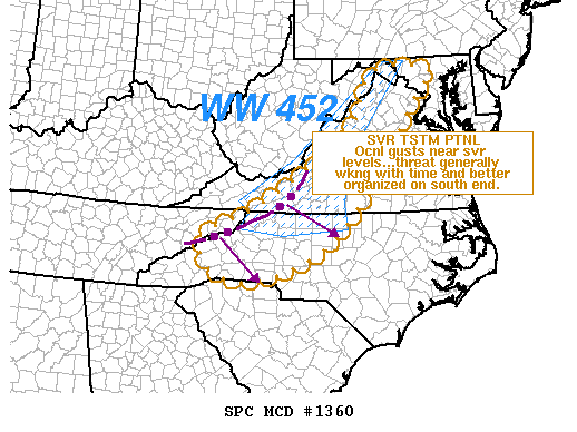 Mesoscale Discussion 1360