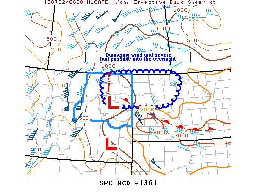 Mesoscale Discussion 1361