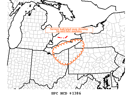 Mesoscale Discussion 1386