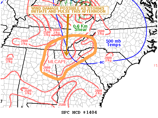 Mesoscale Discussion 1404