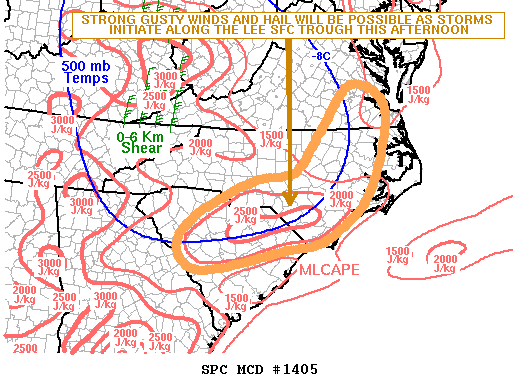 Mesoscale Discussion 1405
