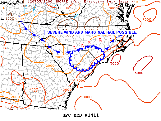 Mesoscale Discussion 1411