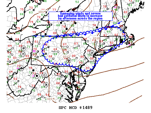 Mesoscale Discussion 1489