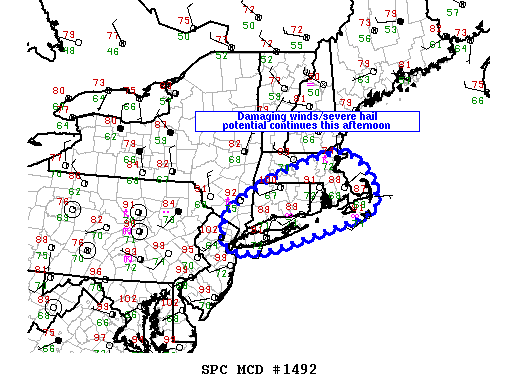 Mesoscale Discussion 1492