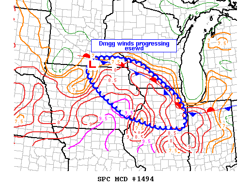 Mesoscale Discussion 1494