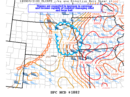 Mesoscale Discussion 1882