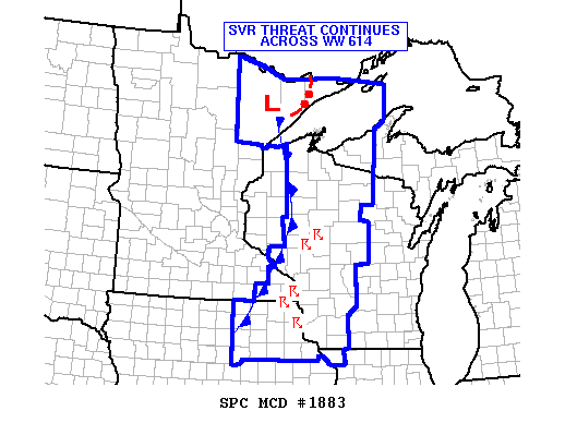 Mesoscale Discussion 1883