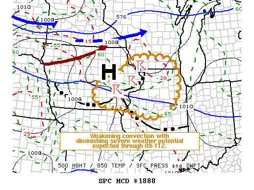 Mesoscale Discussion 1888