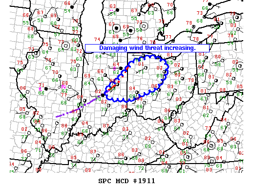 Mesoscale Discussion 1911