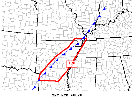 Mesoscale Discussion 20