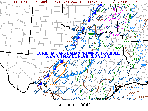 Mesoscale Discussion 69