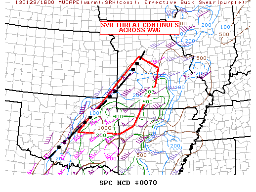 Mesoscale Discussion 70
