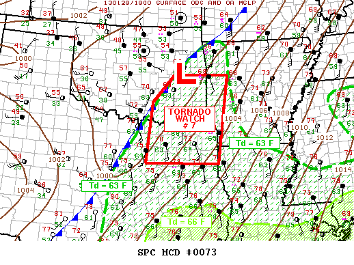 Mesoscale Discussion 73