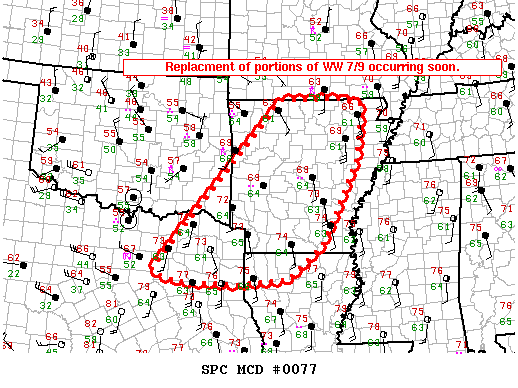 Mesoscale Discussion 77