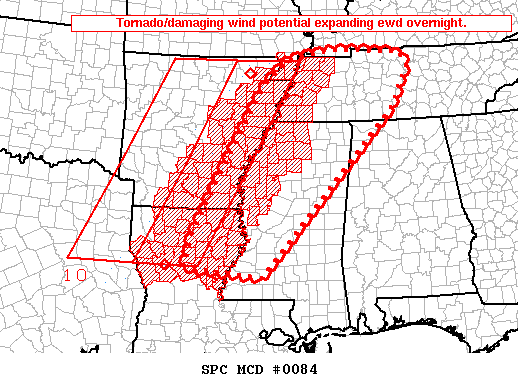 Mesoscale Discussion 84