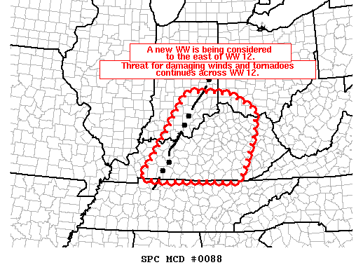 Mesoscale Discussion 88