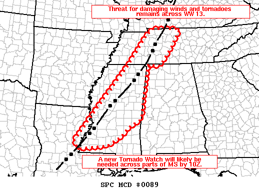 Mesoscale Discussion 89