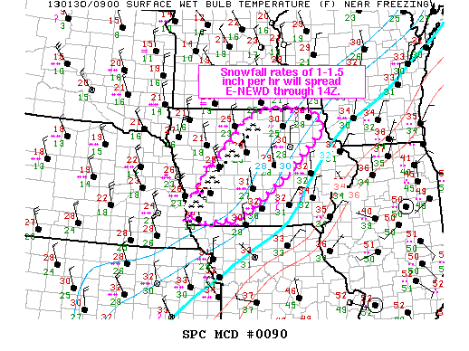 Mesoscale Discussion 90
