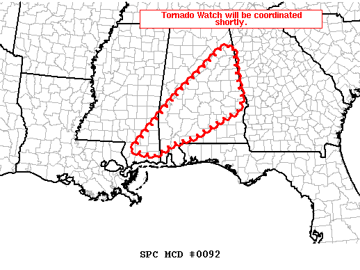 Mesoscale Discussion 92
