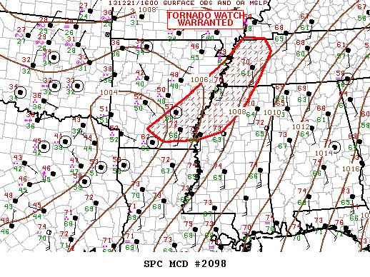 Mesoscale Discussion 2098