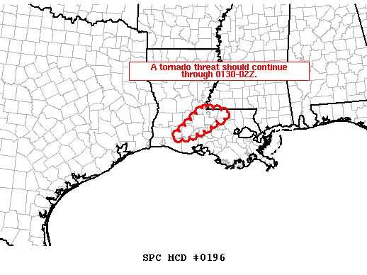 Mesoscale Discussion 196