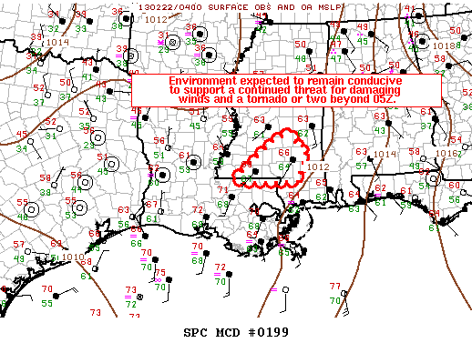 Mesoscale Discussion 199