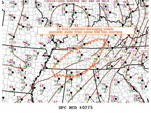 Mesoscale Discussion 275